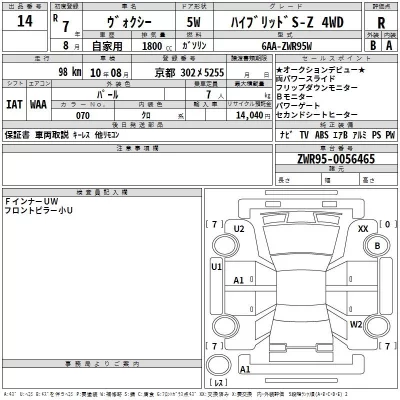 Toyota VOXY  с аукциона в Японии