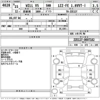 Toyota WILL VS лот № 4028 оценка 3.5  с аукциона в Японии 2