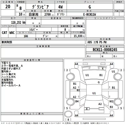 Toyota GRANVIA  с аукциона в Японии