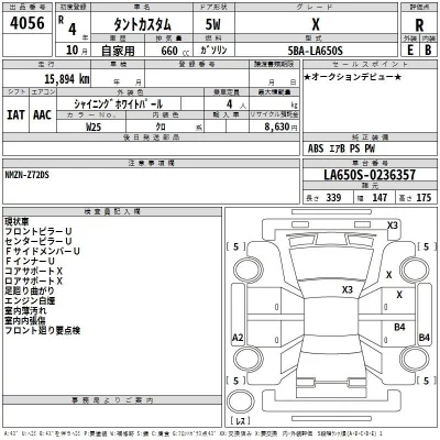 Daihatsu TANTO  с аукциона в Японии
