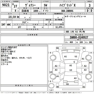 Toyota VOXY  с аукциона в Японии