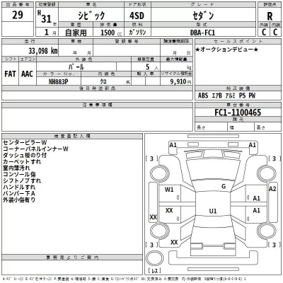 Honda CIVIC  с аукциона в Японии