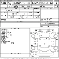 Honda N BOX SLASH лот № 5432 оценка R  с аукциона в Японии 2
