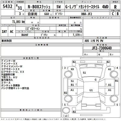 Honda N BOX SLASH  с аукциона в Японии
