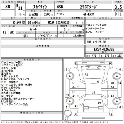Nissan SKYLINE  с аукциона в Японии