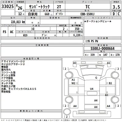 Subaru SAMBAR  с аукциона в Японии