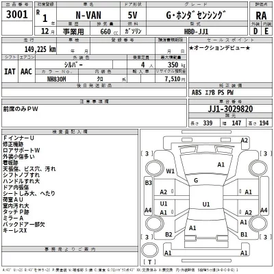 Honda N VAN  с аукциона в Японии