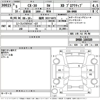 Mazda CX-30  с аукциона в Японии