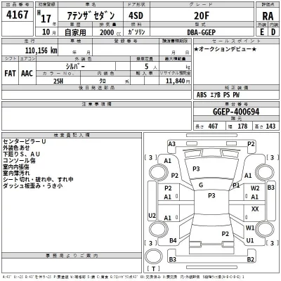 Mazda ATENZA SEDAN  с аукциона в Японии