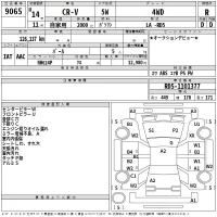 Honda CR-V лот № 9065 оценка R  с аукциона в Японии 2