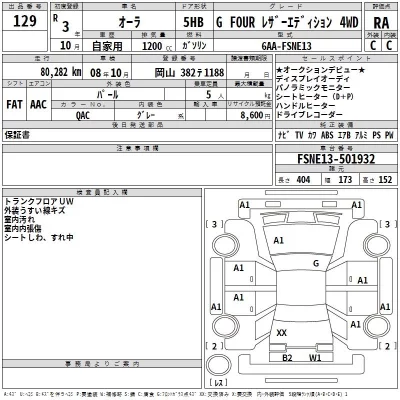 Nissan AURA  с аукциона в Японии