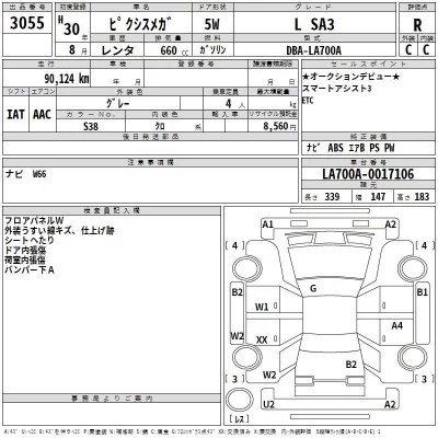 Toyota PIXIS MEGA  с аукциона в Японии