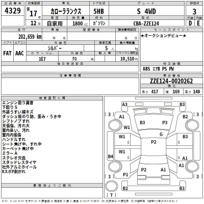 Toyota COROLLA RUNX  с аукциона в Японии