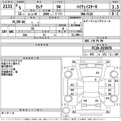 Nissan SERENA  с аукциона в Японии