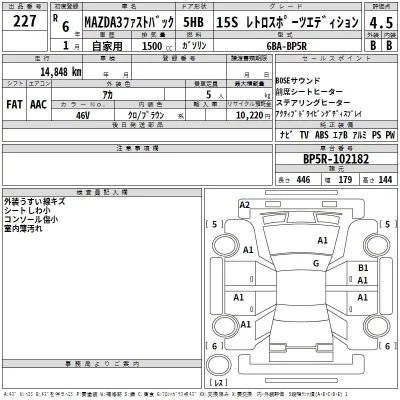 Mazda MAZDA3  с аукциона в Японии