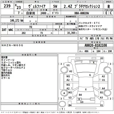 Toyota VELLFIRE  с аукциона в Японии
