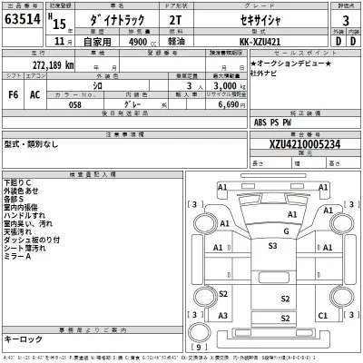 Toyota DYNA  с аукциона в Японии