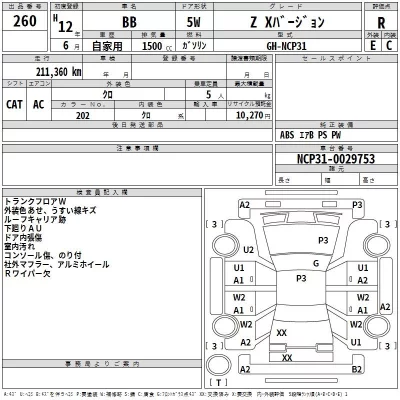 Toyota BB  с аукциона в Японии