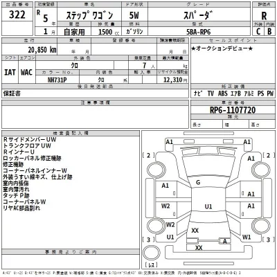 Honda STEP WAGON  с аукциона в Японии
