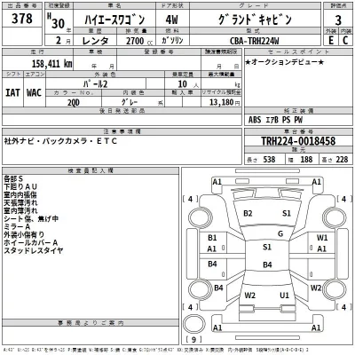 Toyota HIACE  с аукциона в Японии