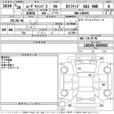 Daihatsu MOVE CANBUS  с аукциона в Японии
