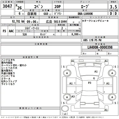 Daihatsu Copen  с аукциона в Японии