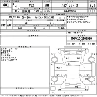 Toyota YARIS лот № 401 оценка 3.5  с аукциона в Японии 2