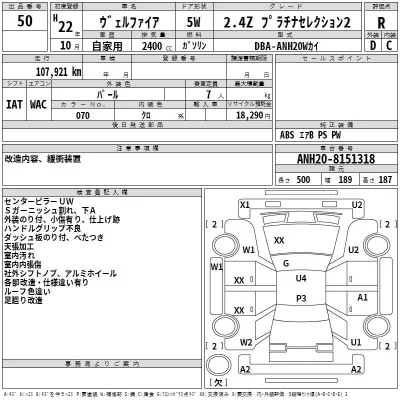 Toyota VELLFIRE  с аукциона в Японии