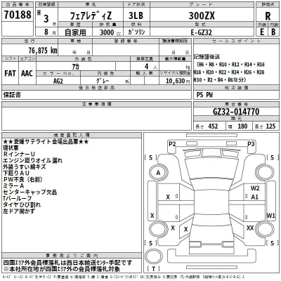 Nissan FAIRLADYZ  с аукциона в Японии