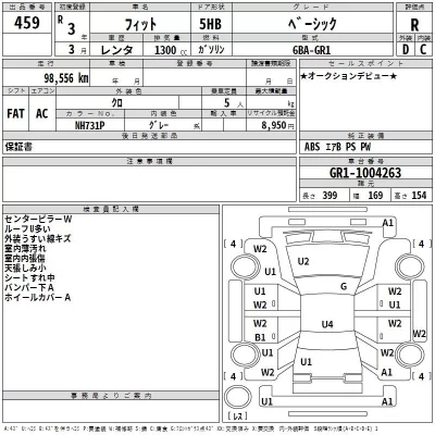 Honda FIT  с аукциона в Японии