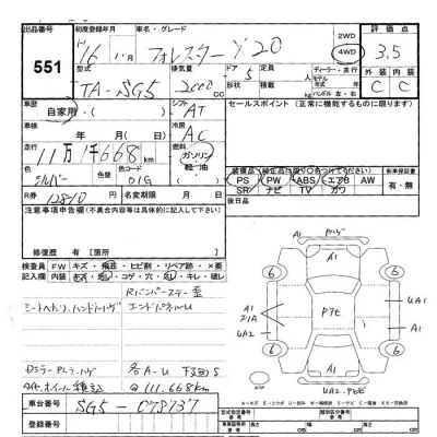 Subaru FORESTER  с аукциона в Японии