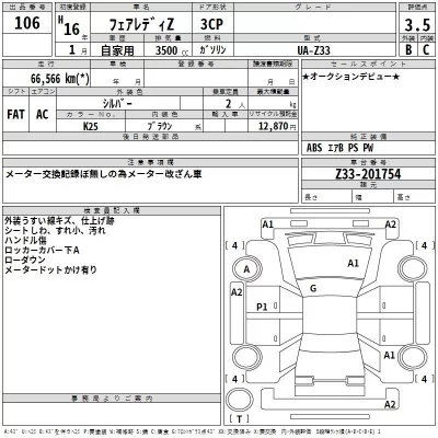 Nissan FAIRLADYZ  с аукциона в Японии