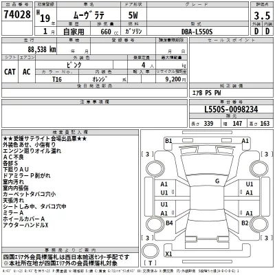 Daihatsu MOVE LATTE  с аукциона в Японии