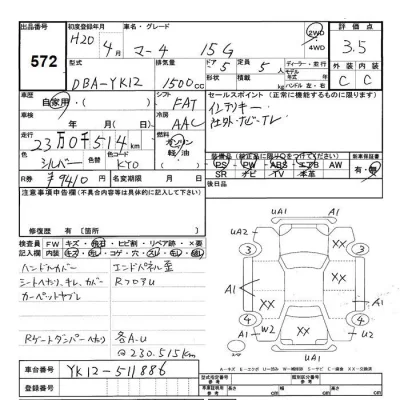 Nissan MARCH  с аукциона в Японии