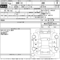 BMW X1 лот № 38039 оценка R  с аукциона в Японии 11