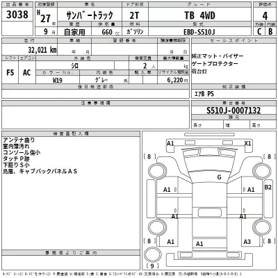 Subaru SAMBAR  с аукциона в Японии