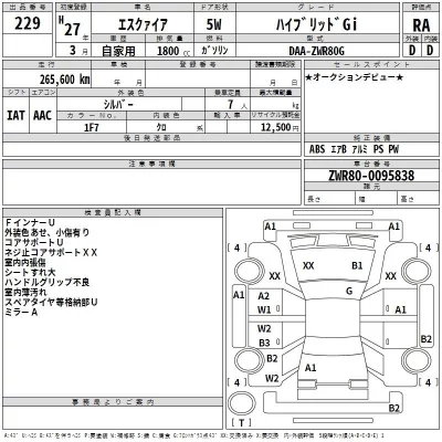 Toyota ESQUIRE  с аукциона в Японии