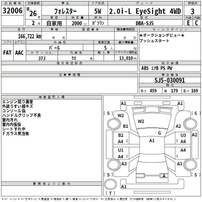Subaru FORESTER  с аукциона в Японии