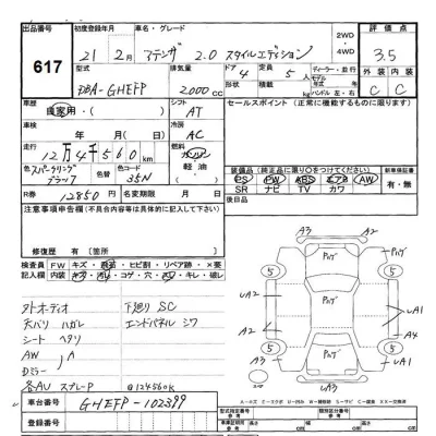 Mazda ATENZA SEDAN  с аукциона в Японии