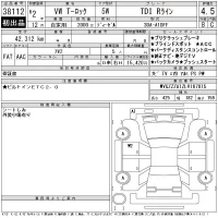 Volkswagen T-ROC лот № 38112 оценка 4.5  с аукциона в Японии 11