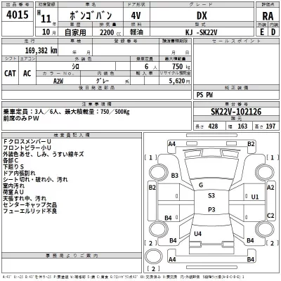 Mazda BONGO VAN  с аукциона в Японии