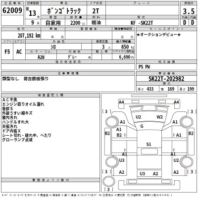 Mazda BONGO  с аукциона в Японии