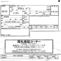 Honda ACTY VAN лот № 5010 оценка   с аукциона в Японии 3