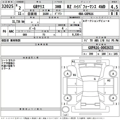 Toyota YARIS  с аукциона в Японии