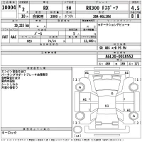 Lexus RX лот № 10004 оценка 4.5  с аукциона в Японии 2