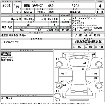 BMW 3-Series  с аукциона в Японии