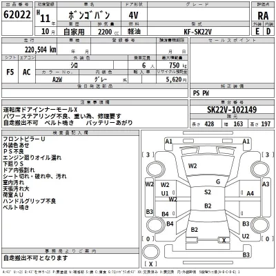 Mazda BONGO VAN  с аукциона в Японии