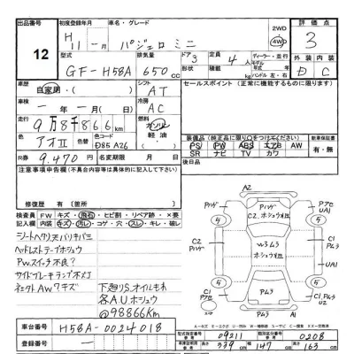Mitsubishi PAJERO MINI  с аукциона в Японии