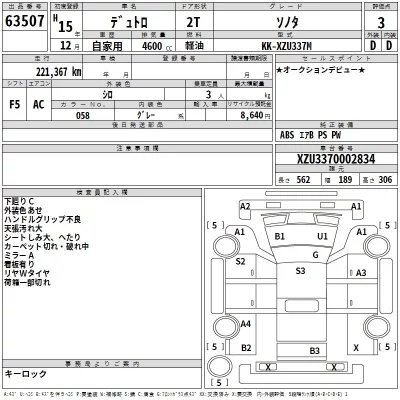 Hino DUTRO  с аукциона в Японии