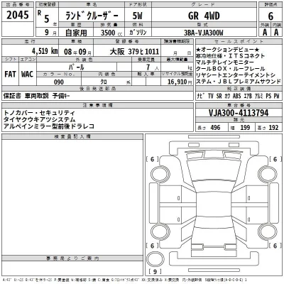 Toyota LAND CRUISER  с аукциона в Японии